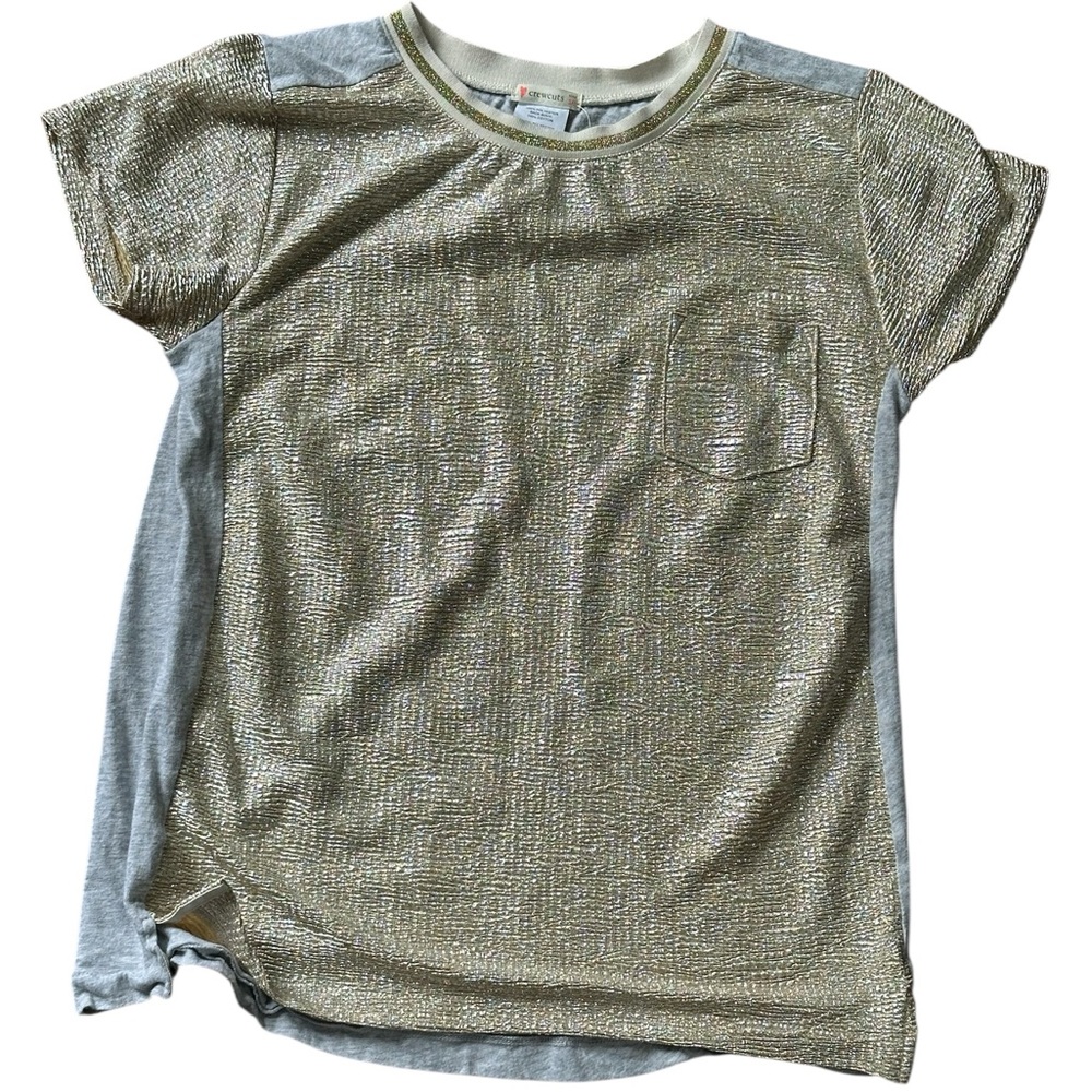 Crewcuts Gold and Gray Short Sleeve Tee